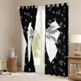 thumbnail image 3 of Erosebridal Girly Kawaii Bowtie Curtains Pack of 2 (42x84 Each),White Coquette Bowknot Curtains Blackout For Kids, 3 of 7