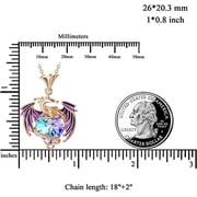 SOULMEET Dragon Necklace 925 Sterling Silver Heart Shaped Crystal Pendant Anniversary Jewelry Gifts for Women Mother Daughter Nana Birthday Gift