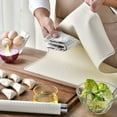 thumbnail image 3 of Raindrops Silicone Baking Mat Set with Rolling Pin, Non- Beige Kitchen Mat for Baking and Cooking, 3 of 8