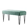 thumbnail image 4 of HOME SOFT THINGS OTOMAN/TABURETE SUPER SUAVE DE PIEL SINTÉTICA. OTOMAN TAPIZADO PARA REPOSAPIÉS CON PATAS DE METAL NEGRO Y ASIENTO ACOLCHADO. 116X40X55CM, EDÉN, 4 of 5