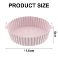 thumbnail image 2 of Sartén de silicona para freidora de aire, freidora de aire Revestimiento de silicona Cesta de freidora de aire antiadherente redonda segura para alimentos Accesorios para horno, 2 of 5