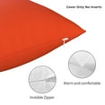 thumbnail image 3 of Wukai Orange Premium Polyester Fleece Pillow Covers with Hidden Zipper Closure,Luxuriously Soft and Durable-12"x12", 3 of 7