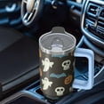 thumbnail image 5 of 30oz Halloween Tumbler with Handle, Haunted Pumpkin Bat | Print | Halloween Gifts for Women & Girls | with Lids and Straws | Stainless Steel Insulated | Coffee Travel Mug, 5 of 5