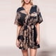thumbnail image 1 of WILLBEST Vestidos Floreados Para Mujer Nuevo Vestido Negro Estampado De Manga Murciélago Suelto Con Cuello En V Para Mujer De Moda, 1 of 3