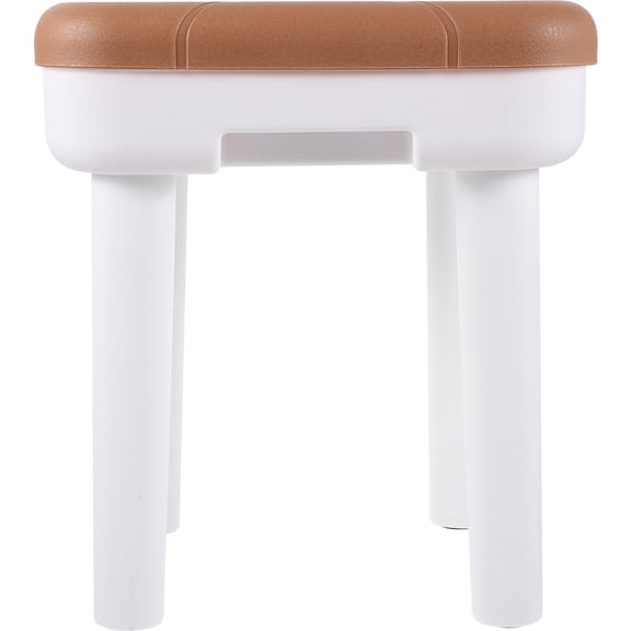 COMPUKAS Plastic Home Stool in Khaki for Adults, Comfortable and Sturdy Seating, 1 Piece