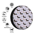 thumbnail image 4 of Sikiie Dachshund Dog Puppy PVC Leather Spare Tire Wheel Cover Spare Tire Cover, for Car Truck SUV Camper Trailer Universal Fit(14-17in)-16 inch, 4 of 6