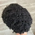 thumbnail image 3 of SIMBEAUTY Indian Remy Human Hair Curl Toupee 10x8inch for Men with Men Hair System Replacement Wig (1# Jet Black- 15MM Curly), 3 of 10