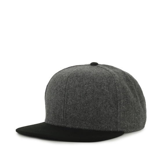 Outdoor Cap Charcoal & Black Modern Urban Flat Bill Hat – High Crown Structured Snapback Cap