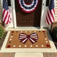 thumbnail image 4 of Beautynvta Patriotic Bow & Star Doormat, Red White Blue Independence Day Non-Slip Absorbent Rug for Indoor Outdoor Bathroom and Entrance Decor, 15.7x23.6 Inch, 4 of 6