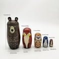 thumbnail image 4 of Russian Matryoshka For Children  Pack Of 5 Animal Dogs Matryoshka Wooden Toy, 4 of 5