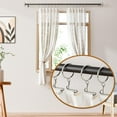 thumbnail image 5 of 50 Pcs Metal Curtain Rings with Eyelets, 1.5 inch Inner Diameter Drapery Rings Apply for Curtain Rods, Silver(Fits Up to 1 1/4-Inch Rod), 5 of 8