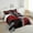 Red, Black, variant on Red Black and Grey Comforter Geometric Artistic Smear Comforter Set Abstract Graffiti Art Bedding Set Contemporary Modern Brush Design Duvet Set Room Decor Quilt Set Twin Size