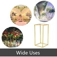 thumbnail image 5 of Anqidi Wedding Flower Stand Set, 10Pcs Rectangle Gold Metal Column Rack Wedding Prop Decor Balloon Display Holder (60cm), 5 of 8
