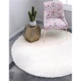 thumbnail image 1 of Unique Loom 3151338 12 Pi 4 Po x 12 Pi 4 Po Tapis Rond Shag Solide&44; Blanc Neige, 1 of 2