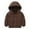Coffee, variant on REDARER Kids Hooded Winter Coat, Thicken Windproof Jacket for Toddler Boys Girls, Zipper Warm Outwear,Size:5-6 Years