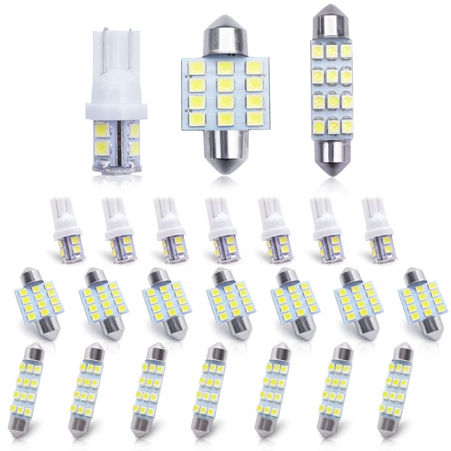 Juego combinado de luces LED YOGEIER para interior de coche, mapa, cúpula y maletero