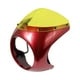 thumbnail image 4 of Pantalla de carenado de faro redondo, deflector de viento para motocicleta Cafe Racer rojo amarillo, 4 of 9