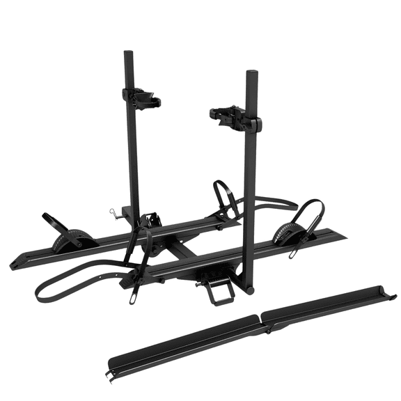 Vantana 200 lbs Heavy-Duty Steel Bike Rack for 2" Hitch, Fat Tire E-Bike Carrier with Anti-Wobble System, 15" Safety Gap, Tilt-Down & Foldable Design
