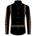thumbnail image 1 of Camisa de cuello abotonado para hombre con rayas múltiples en 3D de moda nueva de , cómoda para oficina y negocios, 1 of 6