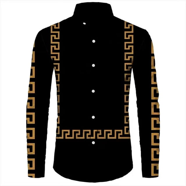 Camisa de cuello abotonado para hombre con rayas múltiples en 3D de moda nueva de , cómoda para oficina y negocios