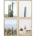 thumbnail image 3 of PixonSign Framed Wall Art Desert Plants Landscape Posters, Set of 4 Southwest Decor Saguaro Cactus Wall Decor, Nature Wilderness Prints, Modern Wall Décor for Living Room, Bedroom - 11"x14" Natural, 3 of 5