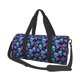 thumbnail image 1 of Fotbe purple flower blue Skull Bolsa Deportiva de Lona Plegable con Estampado, Bolsa de Gimnasio con Bolsillo Seco/Húmedo, Bolsa de Viaje Ultraligera de Gran Capacidad, 1 of 6