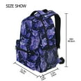 thumbnail image 2 of School Backpack Lightweight Multipocket College High Middle Student Bag 15L Watercolor Owls and Moon, 2 of 9