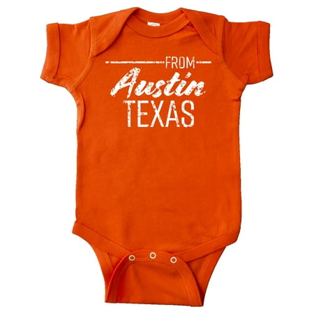 

Inktastic From Austin Texas in White Distressed Text Gift Baby Boy or Baby Girl Bodysuit