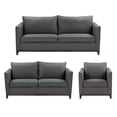 thumbnail image 1 of Sala Oslo 3 Piezas Gris oscuro (Sofá, Love Seat y Sillón), 1 of 8