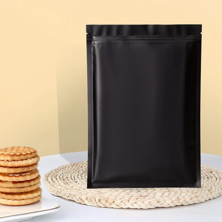 Matte black ziplock discount bags