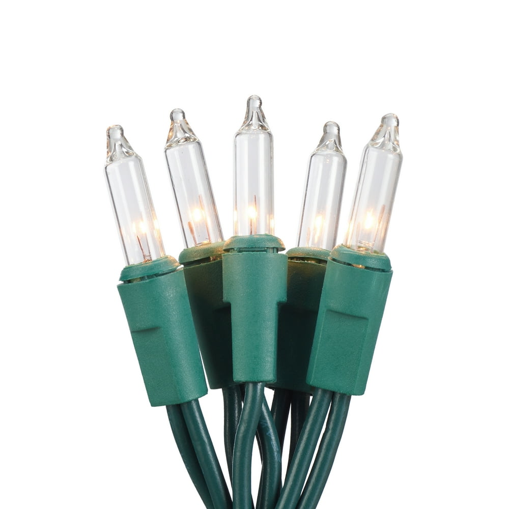 Holiday Time Indoor and Outdoor Clear Mini Christmas Lights, 59', 300