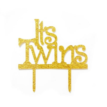 Tm It S Twins Cake Topper Twins Baby Shower Decorations Gold Tm It S Twins Cake Topper Twins Baby Shower Decorations Gold