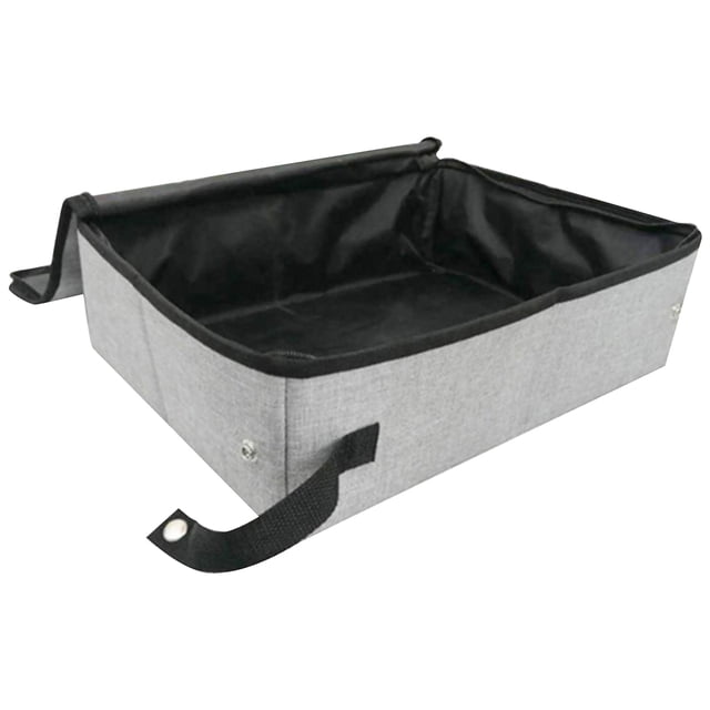 Amdohai Travel Cat Litter Box Portable Cat Litter Box with Lid Collapsible Waterproof for Outdoor