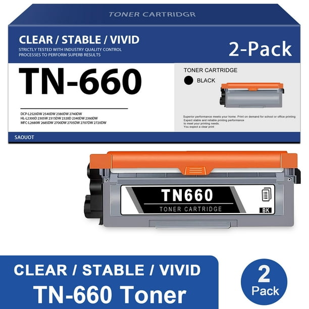 TN660 Toner Cartridge Replacement for Brother High Yield 2380DW