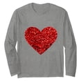thumbnail image 4 of UAMVSH Women's Valentine's Day Shirt Heart Print Long Sleeve Graphic Tops Trendy Casual Cute Crewneck Tees for Festival, 4 of 4