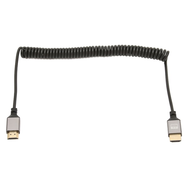 Cable En Espiral De Interfaz Multimedia HD HD, Cable De Resorte Macho A Macho De Alta Velocidad 4K 60Hz Para Tableta, Cámara, Ordenador, Monitor De TV