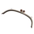 thumbnail image 2 of facefd 24.5cm Metal Arch Frame Kiss Clasp Lock Bead Head DIY Purse Bag Coffee, 2 of 9