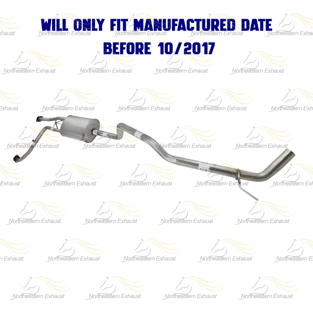Northeastern Exhaust Front Pipe, Muffler & Tail Pipe Fits 2012-2017 Nissan NV3500 4.0L - Direct Fit | Stainless Steel Complete System