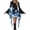 Dark Blue, variant on Long Sleeve Dress for Women Casual Printed Round Neck Pullover Fashion Patchwork Halloween Party Gown