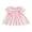 Pink, variant on BemeyourBBs Toddler Baby Girl Big Sister Dress Outfit Kids Baby Girl Summer Plaid Gingham Dress Short Sleeve Letter Embroidery Front Bow Casual A-Line Dress