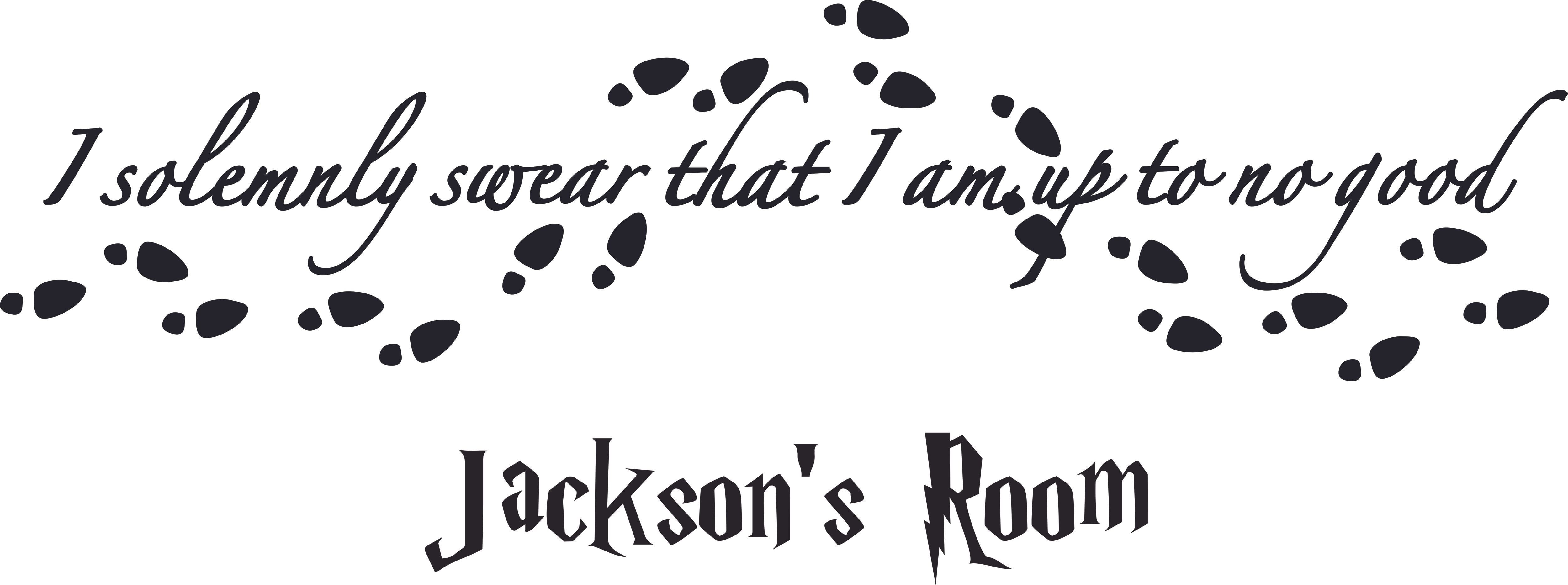 I Solemnly Swear That I Am Up To No Good I Solemnly Swear That I Am Up To No Good Customized Wall Decal Custom