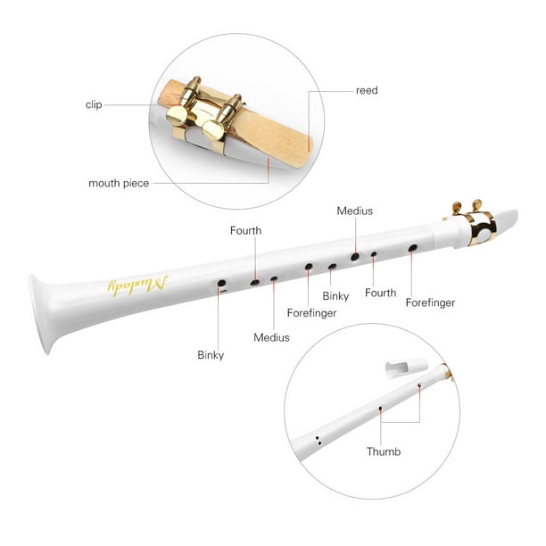 Mini saxophone saxophone de poche portable Saxophone clarinette en  plastique