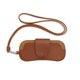 thumbnail image 1 of PU leather myopia glasses case, neck hanging sunglasses storage bag, portable pressure resistant thick leather glasses bag(Brown), 1 of 5