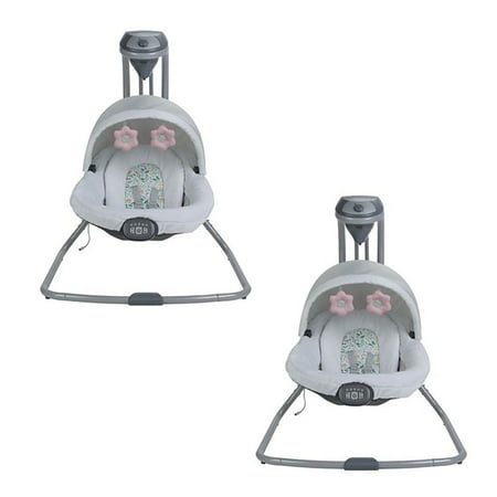 Graco Oasis Infant Baby Soothe Surround 6-Speed Removable Swing Rocker (2 Pack)