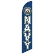 Cobb Promo Navy Blue Advertising Feather Flag 12ft - Replacement Flag Only Without Poleset