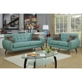 thumbnail image 3 of Poundex Furniture 2 Piece Fabric Sofa Loveseat Set in Gray Color, 3 of 4