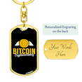 thumbnail image 3 of Angel Bitcoin Crypto Stainless Steel or 18k Gold Premium Swivel Dog Tag Keychain, 3 of 16