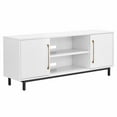 thumbnail image 2 of Evelyn&Zoe Julian Rectangular TV Stand for TV's up to 65", White/Antiqued Gray Oak, 2 of 9