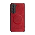 thumbnail image 2 of ELEHOLD PU Leather Case For Samsung Galaxy S23 Plus Slim Magnetic Shockproof Cover, [MagSafe Compatible], [Lens&Screen Protection], Drop protection Case - Winered, 2 of 11