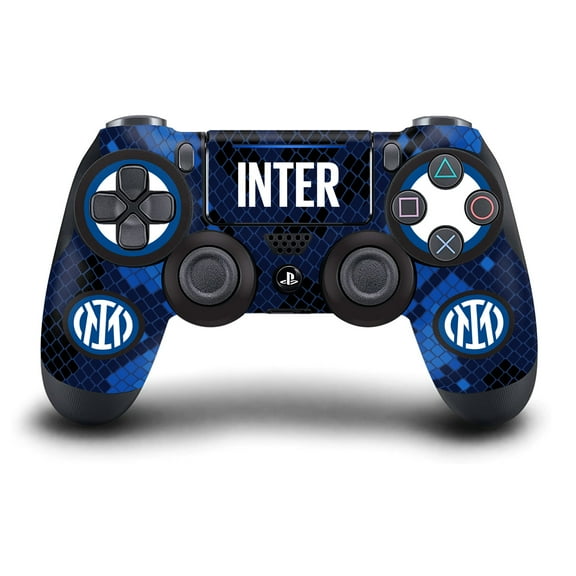 Head Case Designs Officially Licensed Inter Milan 2021/22 Crest Kit Home Vinyl Sticker Skin Decal Cover Compatible with Sony DualShock 4 Controller